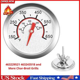 Cb727 Branded 1.8 Inch Lid Temperature Gauge For Charbroil Grill Thermometer Replacement
