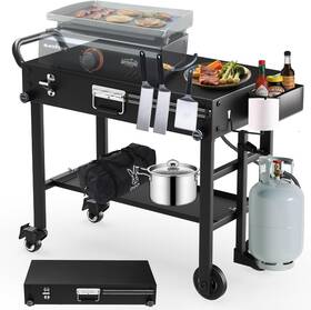 Gcab-25034a Branded Portable Griddle Stand For Blackstone 17 Inch And 22 - Heavy-duty Grill Table