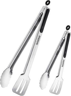 Branded01 726084416659 16-inch And 12-inch Grill Tongs For Cooking Bbq Heavy Duty Extra Long Grilling Ton