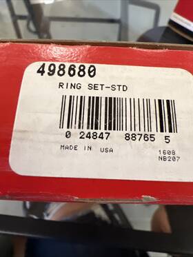 498680 Briggs & Stratton And Oem Piston Ring Set-std Part Number New B4