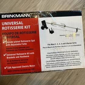 812-7104-s Brinkmann 039953534157 Nib New Universal Rotisserie Kit With Motor Chrome-plated