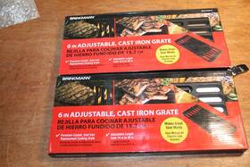 812-7445-s Brinkmann 6 Inch Adjustable Cast Iron Cooking Grate Black Lot Of 2