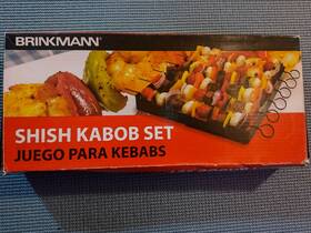 812-9021-s Brinkmann Shish Kabob Set Barbecue Bbq Grill Accessory Skewers Rack New
