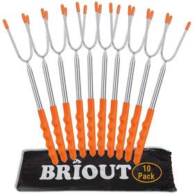 8541958409 Briout Marshmallow Roasting Sticks 10 Pack Extra Long 45 Stainless