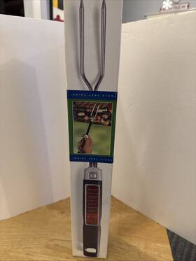 357319 Brookstone Brand New Super Bright Chef S Fork With Built In Thermome And Steak Set