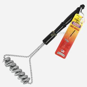 B410c Brushtech 16 Inch Quad Spring Safety Double Helix Bristle Free Bbq Grill Brush