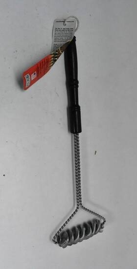 B411c Brushtech 21 Inch Spiral Spring Double Helix Bristle Free Bbq Grill Brush