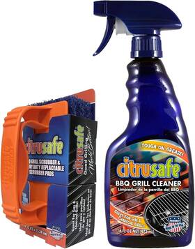 Bryson Industries 313086691674 Citrusafe Grill Cleaning Kit - Bbq Cleaner 16oz And Scrubber W