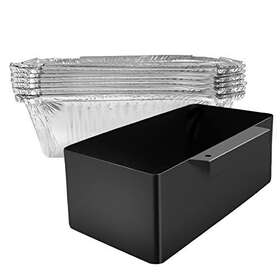 Bsarte 728488834404 2x Larger Grease Cup Tray And Aluminum Drip Pans Liner 10 Pack Compat