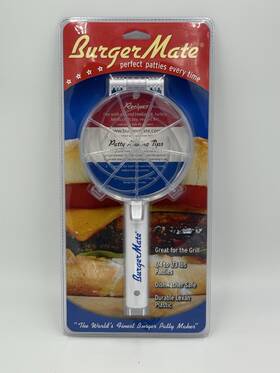 Burger Mate 189142000076 Make 1/4 To 1/3 Pound Patties Maker And Great Grill New Sealed