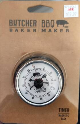 S1.250331.1.1 Butcher Baker Bbq Maker Set Of 2 Inch Feelinft Saucy Magnetic Timer By - New