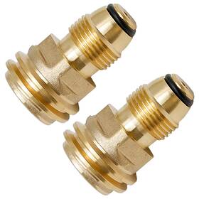 Tj1129 Cadufuelly Propane Tank Adapters Converts Pol Lp Valve To Qcc1 Brass 2 Pcs