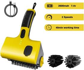 Db1601 Cadyaw Rechargeable Electric Grill Brush Scrubber Cordless Sprayer 360 Rotary Cleaner
