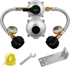 R218 Calpose 313096898841 2-stage Regulator With 18 Inch Rv Tailpipe Hose Involve Gauge 2 Stage Propane Re