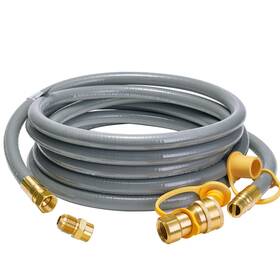 Ngh02 Calpose 15 Feet 1/2 Inch Id Natural Gas Grill Hose With Quick Connect Fittings Natura