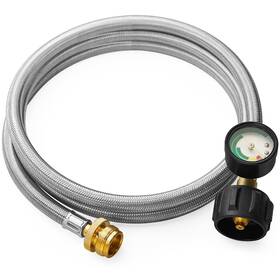 Pah01 Calpose 6 Feet Propane Adapter Hose With Gauge 1lb To 20lb Converts Appl