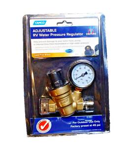 40058 Camco Adjustable Rv Water Pressure Regulator - Lead Free Brass
