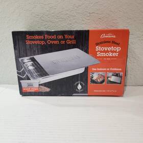 Camerons 035044010326 Stovetop Smoker - Gourmet Mini 7 Inch X 11 3.5 Stainless Steel Smoking Box