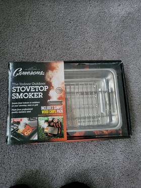 Cam-sts-244 Camerons Indoor Outdoor Stovetop Smoker W Wood Chips And Recipes 11 Inch X 7 3.5 New