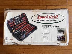 Camp Chef 033246204932 Sport Bbq Grill Outdoor Deluxe 18 Piece Barbecue Tool Set