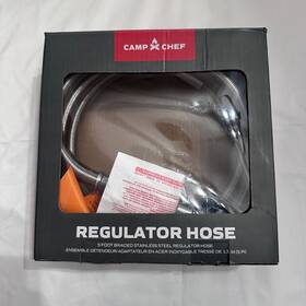 Camp Chef 778601399839 5 Feet Stainless Steel Braided 10 Psi Regulator Hose