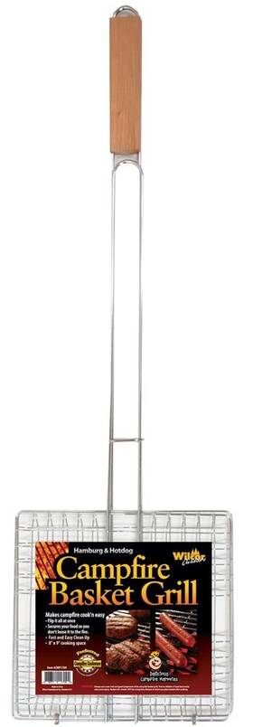 Campfire Basket Grill 786311117094 Broiler With Long Handle Standard Version Multicolor