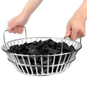 Candana 744358770221 Charcoal Basket Grill Ash For Big Green Egg Large 14 Inches Stainles