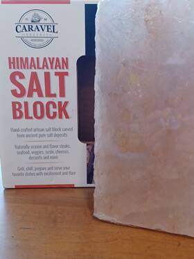 Caravel Gourmet 816812012953 Salt Block Grilling Slab Pink Himalayan 8x8 Damaged Box