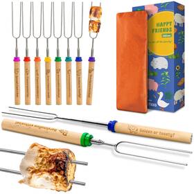 C-ms-8 Carpathen Marshmallow Roasting Sticks Campfire - Set Of 8pcs Smores With Beautifully