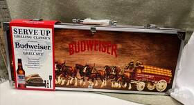 Case 703789012515 Budweiser Grilling Suitcase 16x6.5x3 Inch New Sauce Expired