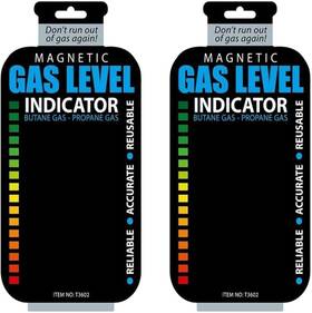 Cauaoa 701506294015 2 Pcs Black Magnetic Gas Level Indicator - Reusable Propane Tank Gauge For Ho