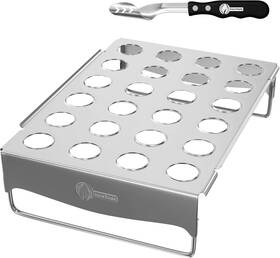 Cave Tools 712038169160 Jalapeno Corer Tool Grill Topper For Cooking Peppers Silver