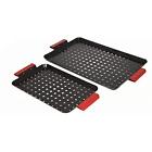 Cc3144 Charcoal Companion Porcelain Perforated Set Grilling Grid Gift 050016731443