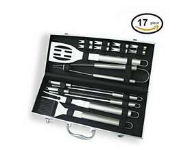 Cedar Trail 089902975579 17 Piece Bbq Grill Tool Set Heavy Duty Stainless Steel Barbeque G