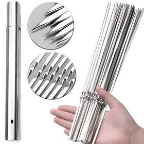 Ctus01 Centerz 30 Pack Kebab Skewers 15 Inch Long Flat Stainless Steel Bbq Shish Kabob S