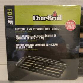 0608870 Char-broil 11.5 Inch Expandable Length Porcelain-coated Steel Cooking Grate New Bbq