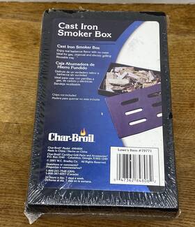 4984806 Char-broil Grilling Cast Iron Smoker Box - New Sealed