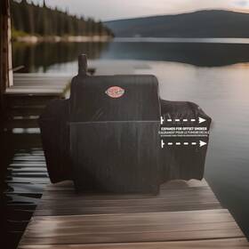 Cg30083425 Char-griller Universal Barrel Grill And Offset Smoker Cover Model New