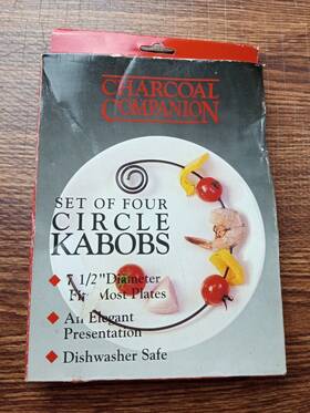 Charcoal Companion 050016016816 Grill Circle Kabobs Non Stick Set Of Four 7 1/2 Inch Diameter
