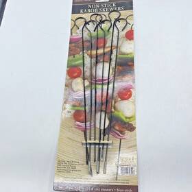 Charcoal Companion 050016793496 Non-stick Kabob Skewers Set Of 6 Pieces
