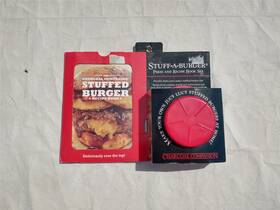 114082 Charcoal Companion Companiion - Stuff-a-burger Press With Recipe Book New