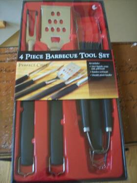 2943372 Charcoal Companion Perfect Chef 4-piece Barbecue Tool Set