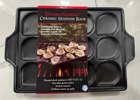 73808 Charcoal Companion Flame Friendly Ceramic Seafood Rack Non Stick Glaze Surface