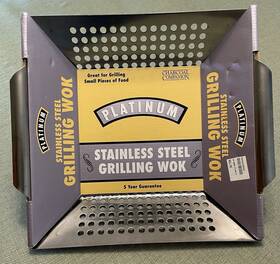 8-swk Charcoal Companion 12 Inch Stainless Steel Grill Wok