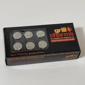 Charmed Life 897364001008 Spicy Collection Stainless Steel Grill Charms Set Of 6 New
