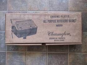 160310 Charmglow Chrome Plated All Purpose Rotisserie Basket Read Notes