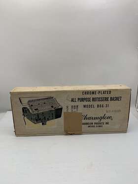 B66-31 Charmglow Chrome Plated All Purpose Rotisserie Basket Preowned