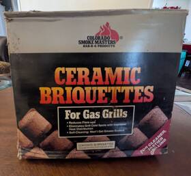 Chef Master 048433106005 60 Colorado Smoke Masters Ceramic Briquettes Gas Grill Self Cleaning