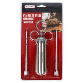 Chef Master 076903400988 Stainless Steel Marinade Injector Liquid And Minced Needles 40098cm