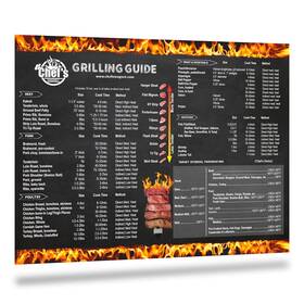 Chefs Magnet 445000007001 Bbq Meat Temperature Guide Grilling Smoker Chart Indoor Cooking